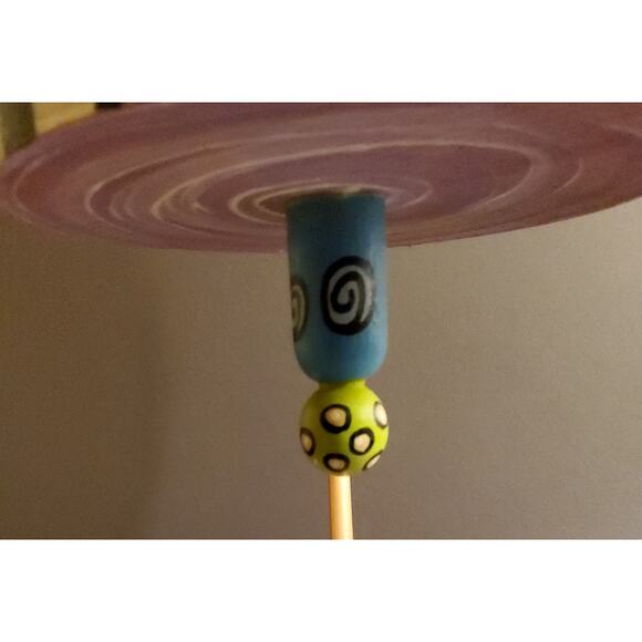 Handpainted Round Wooden Birdhouse - Picture 2 of 4